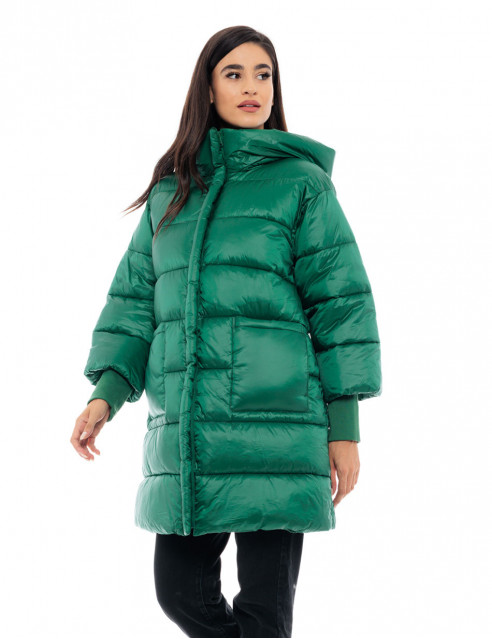 Splendid fashion γυναικείο μακρύ μπουφάν με ψηλό γιακά