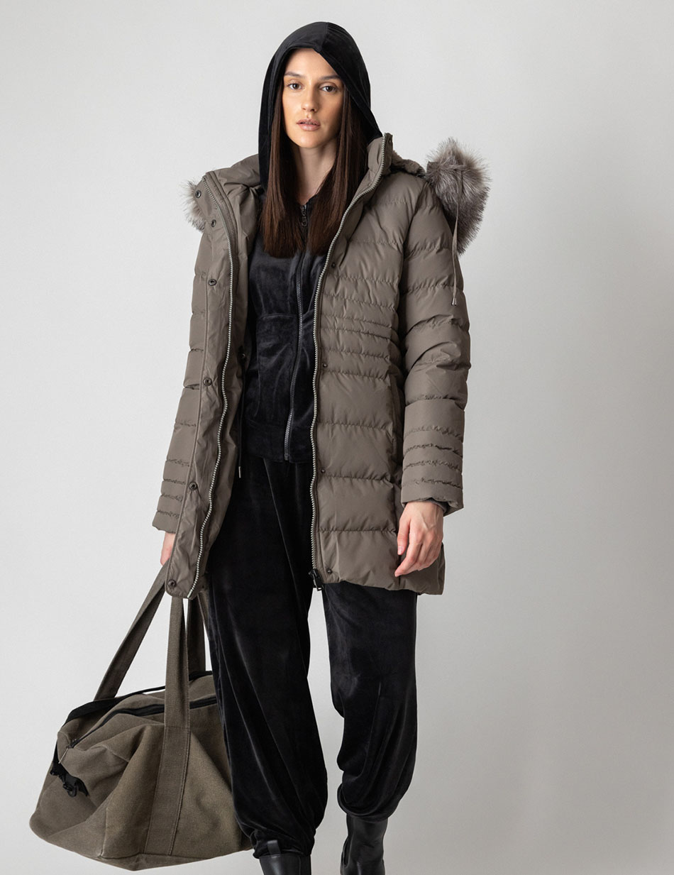 Splendid fashion γυναικείο μακρύ μπουφάν