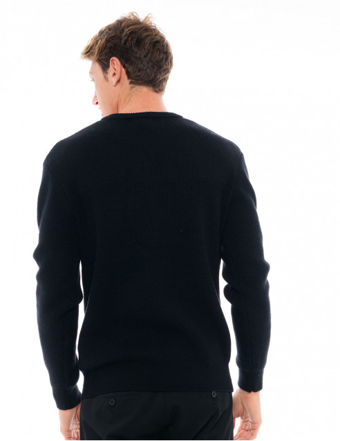 Biston fashion ανδρική πλεκτή μπλούζα με στρογγυλό λαιμό