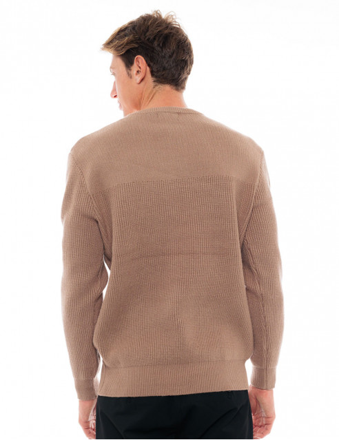 Biston fashion ανδρική πλεκτή μπλούζα με στρογγυλό λαιμό