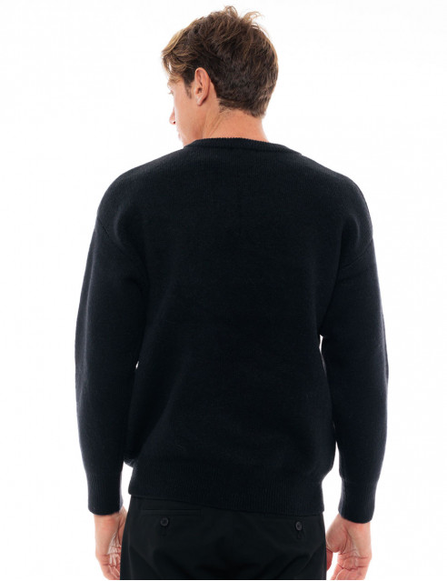 Biston fashion ανδρική πλεκτή μπλούζα με στρογγυλό λαιμό