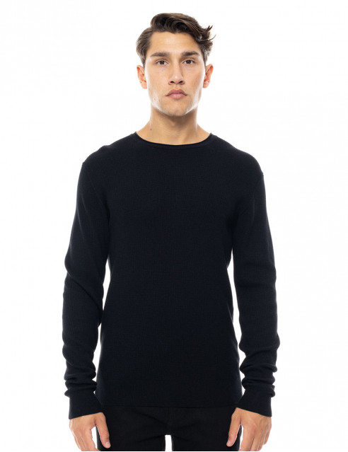 Smart fashion ανδρική πλεκτή μπλούζα με στρογγυλό λαιμό