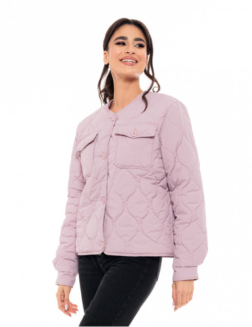 Biston fashion γυναικείο μπουφάν χωρίς γιακά