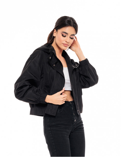 Biston fashion γυναικείο πανωφόρι με κουκούλα