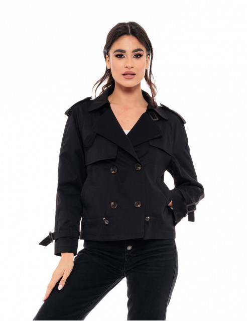 Biston fashion γυναικείο πανωφόρι με γιακά