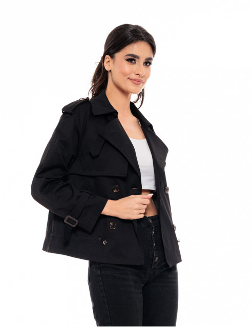 Biston fashion γυναικείο πανωφόρι με γιακά