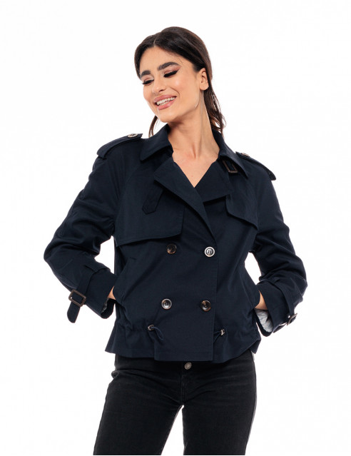 Biston fashion γυναικείο πανωφόρι με γιακά