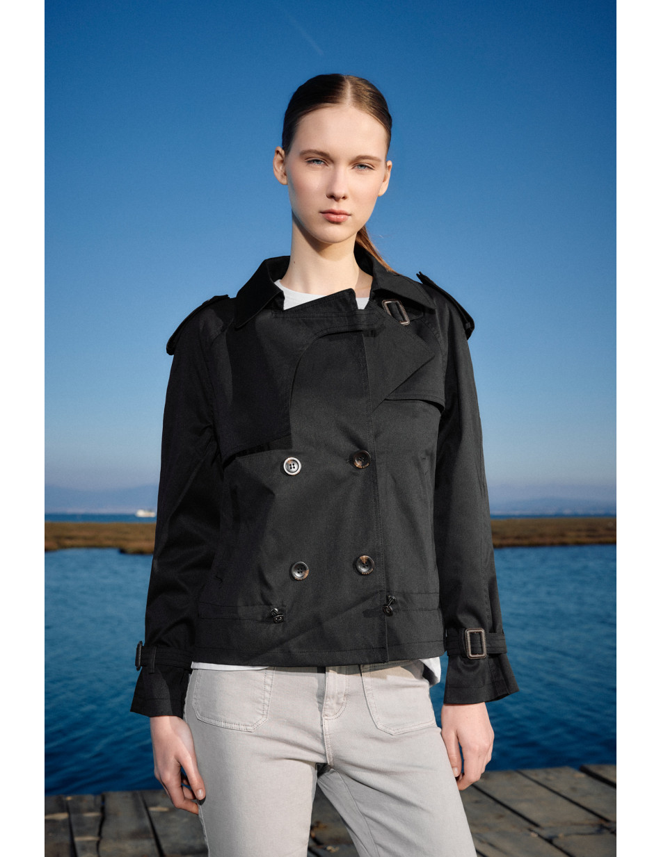 Biston fashion γυναικείο πανωφόρι με γιακά