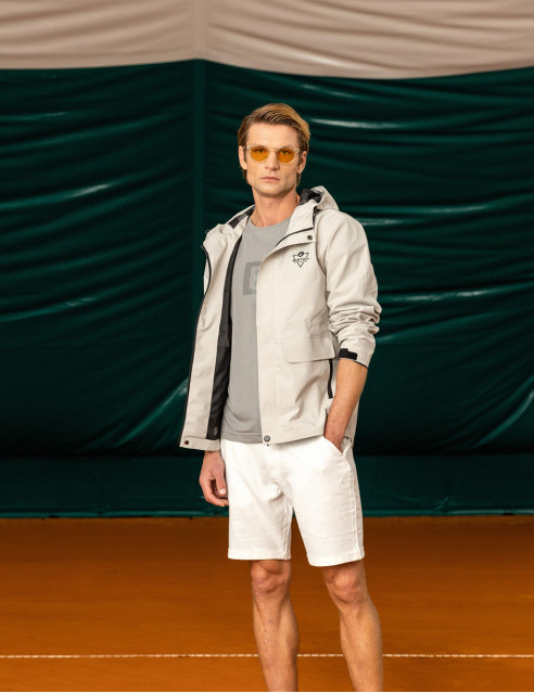 Biston fashion ανδρικό πανωφόρι με κουκούλα