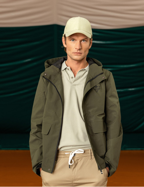 Biston fashion ανδρικό πανωφόρι με κουκούλα