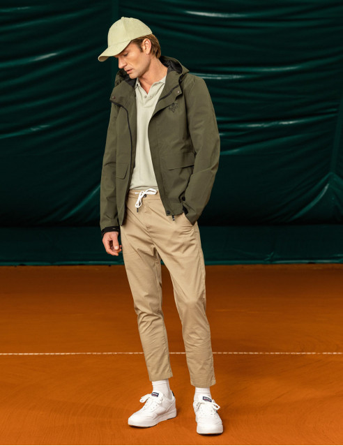 Biston fashion ανδρικό πανωφόρι με κουκούλα