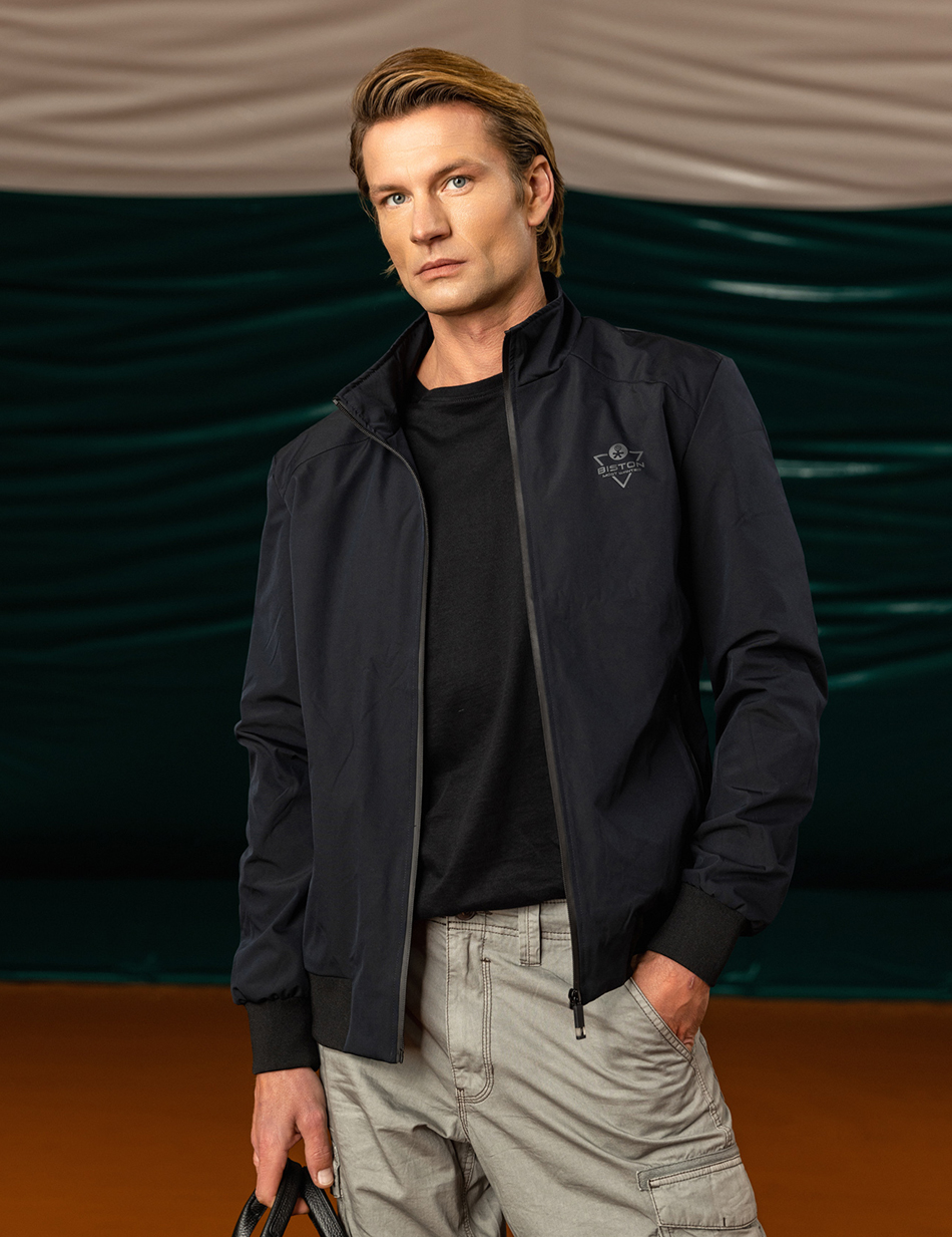 Biston fashion ανδρικό πανωφόρι με γιακά