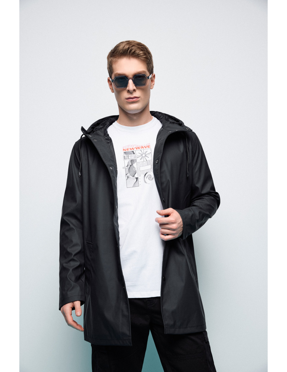Splendid fashion ανδρικό πανωφόρι με κουκούλα