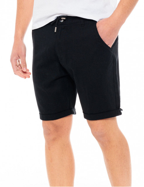Biston fashion ανδρική λινή chinos βερμούδα