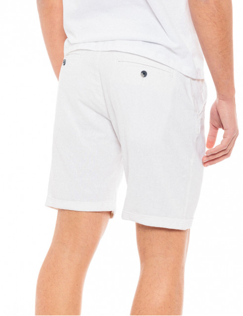 Biston fashion ανδρική λινή chinos βερμούδα
