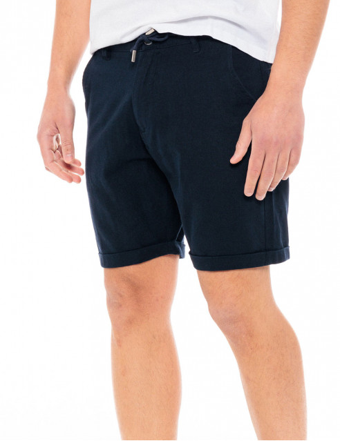 Biston fashion ανδρική λινή chinos βερμούδα