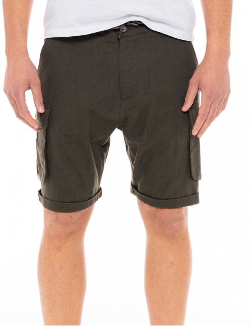 Splendid fashion ανδρική λινή cargo βερμούδα
