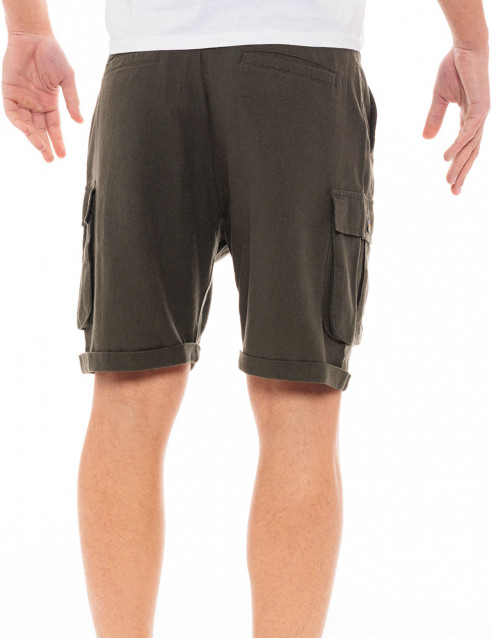 Splendid fashion ανδρική λινή cargo βερμούδα