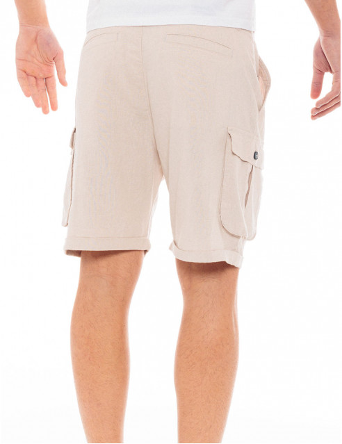 Splendid fashion ανδρική λινή cargo βερμούδα