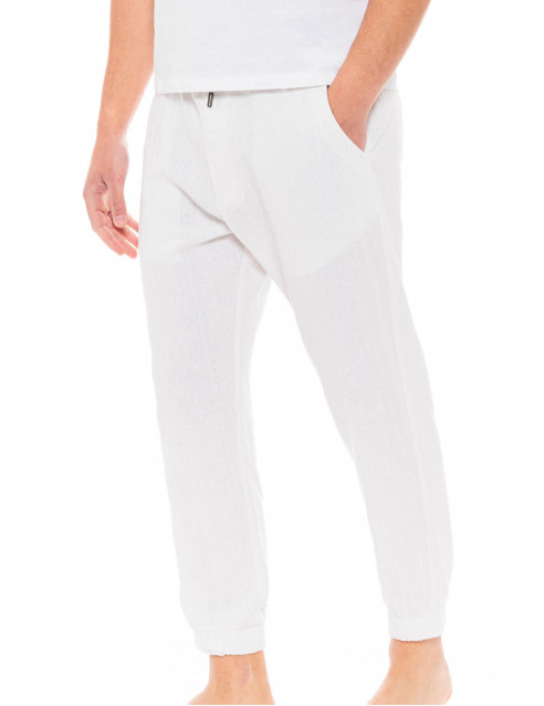 Biston fashion ανδρικό λινό chinos παντελόνι