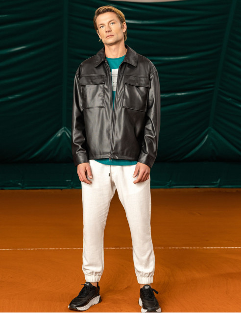 Biston fashion ανδρικό λινό chinos παντελόνι
