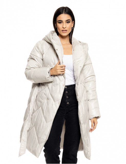 Splendid fashion γυναικείο μακρύ μπουφάν με ενσωματωμένη κουκούλα