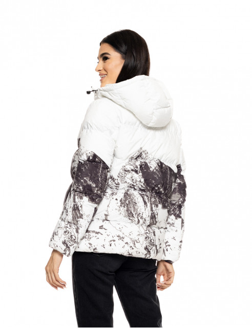 Splendid fashion γυναικείο κοντό μπουφάν με ενσωματωμένη κουκούλα