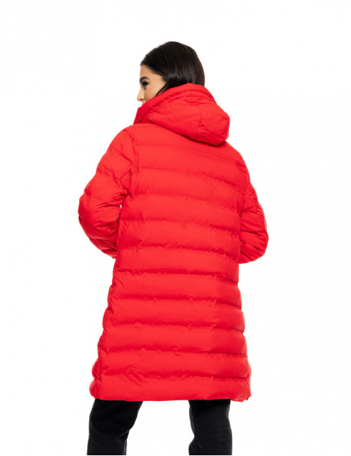 Splendid fashion γυναικείο μακρύ μπουφάν με ενσωματωμένη κουκούλα
