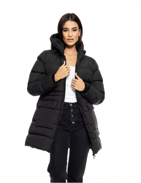 Splendid fashion γυναικείο demi μπουφάν με ενσωματωμένη κουκούλα