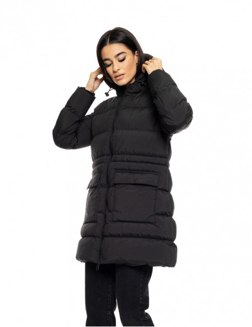 Splendid fashion γυναικείο demi μπουφάν με ενσωματωμένη κουκούλα