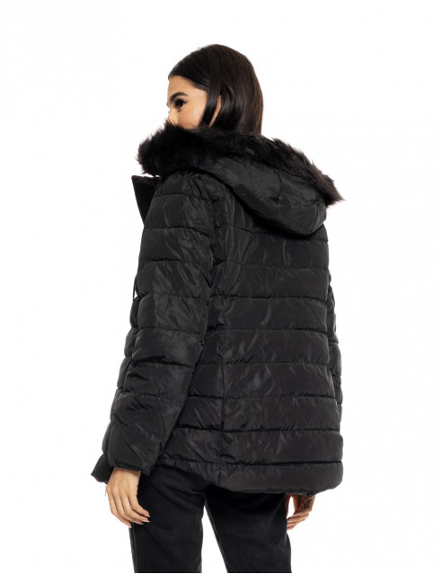 Splendid fashion γυναικείο demi μπουφάν με αποσπώμενη κουκούλα