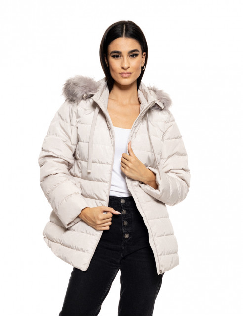 Splendid fashion γυναικείο demi μπουφάν με αποσπώμενη κουκούλα