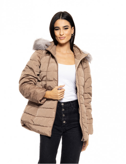 Splendid fashion γυναικείο demi μπουφάν με αποσπώμενη κουκούλα