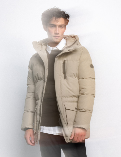 Splendid fashion ανδρικό demi μπουφάν με ενσωματωμένη κουκούλα