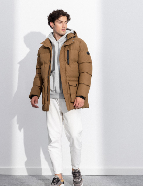 Splendid fashion ανδρικό demi μπουφάν με ενσωματωμένη κουκούλα