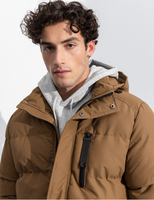 Splendid fashion ανδρικό demi μπουφάν με ενσωματωμένη κουκούλα