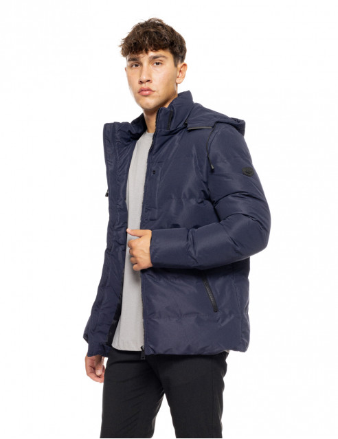 Biston fashion ανδρικό κοντό μπουφάν με αποσπώμενη κουκούλα