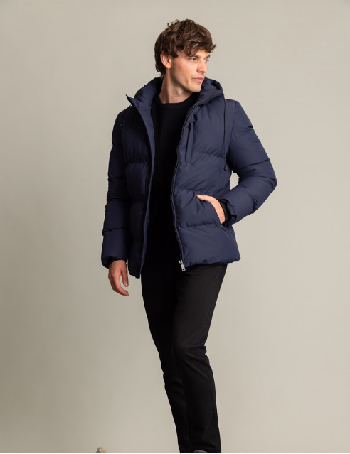 Biston fashion ανδρικό κοντό μπουφάν με αποσπώμενη κουκούλα