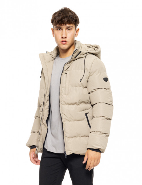 Biston fashion ανδρικό κοντό μπουφάν με αποσπώμενη κουκούλα