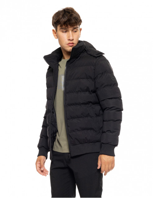 Splendid fashion ανδρικό κοντό bomber μπουφάν με αποσπώμενη κουκούλα