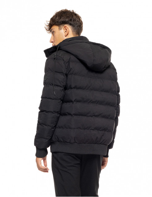 Splendid fashion ανδρικό κοντό bomber μπουφάν με αποσπώμενη κουκούλα
