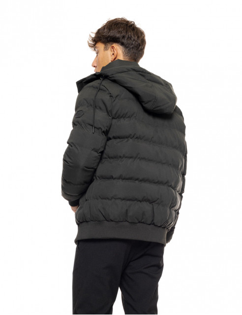 Splendid fashion ανδρικό κοντό bomber μπουφάν με αποσπώμενη κουκούλα