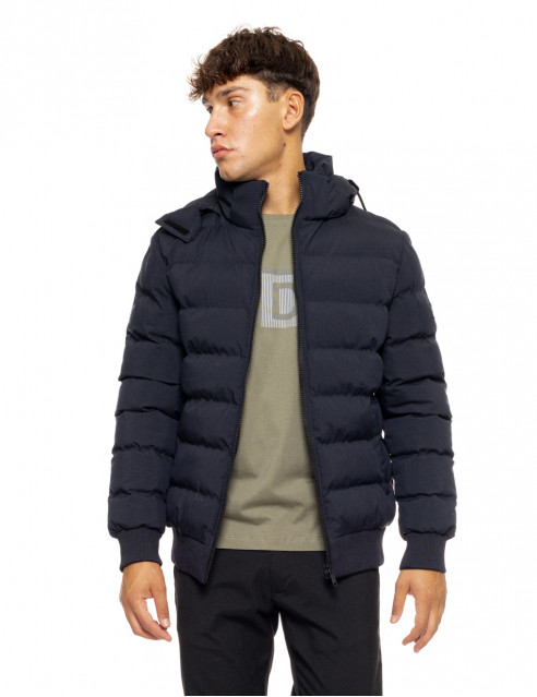Splendid fashion ανδρικό κοντό bomber μπουφάν με αποσπώμενη κουκούλα