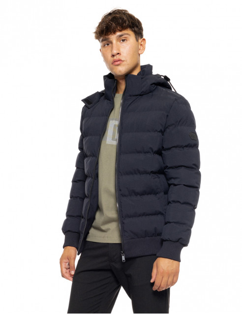 Splendid fashion ανδρικό κοντό bomber μπουφάν με αποσπώμενη κουκούλα