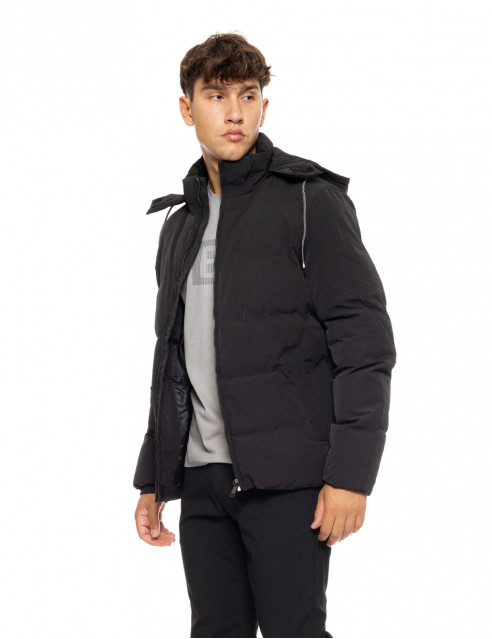 Biston fashion ανδρικό κοντό μπουφάν με αποσπώμενη κουκούλα