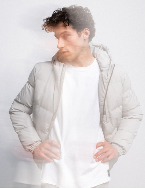 Splendid fashion ανδρικό κοντό μπουφάν με ενσωματωμένη κουκούλα