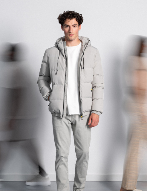 Splendid fashion ανδρικό κοντό μπουφάν με ενσωματωμένη κουκούλα
