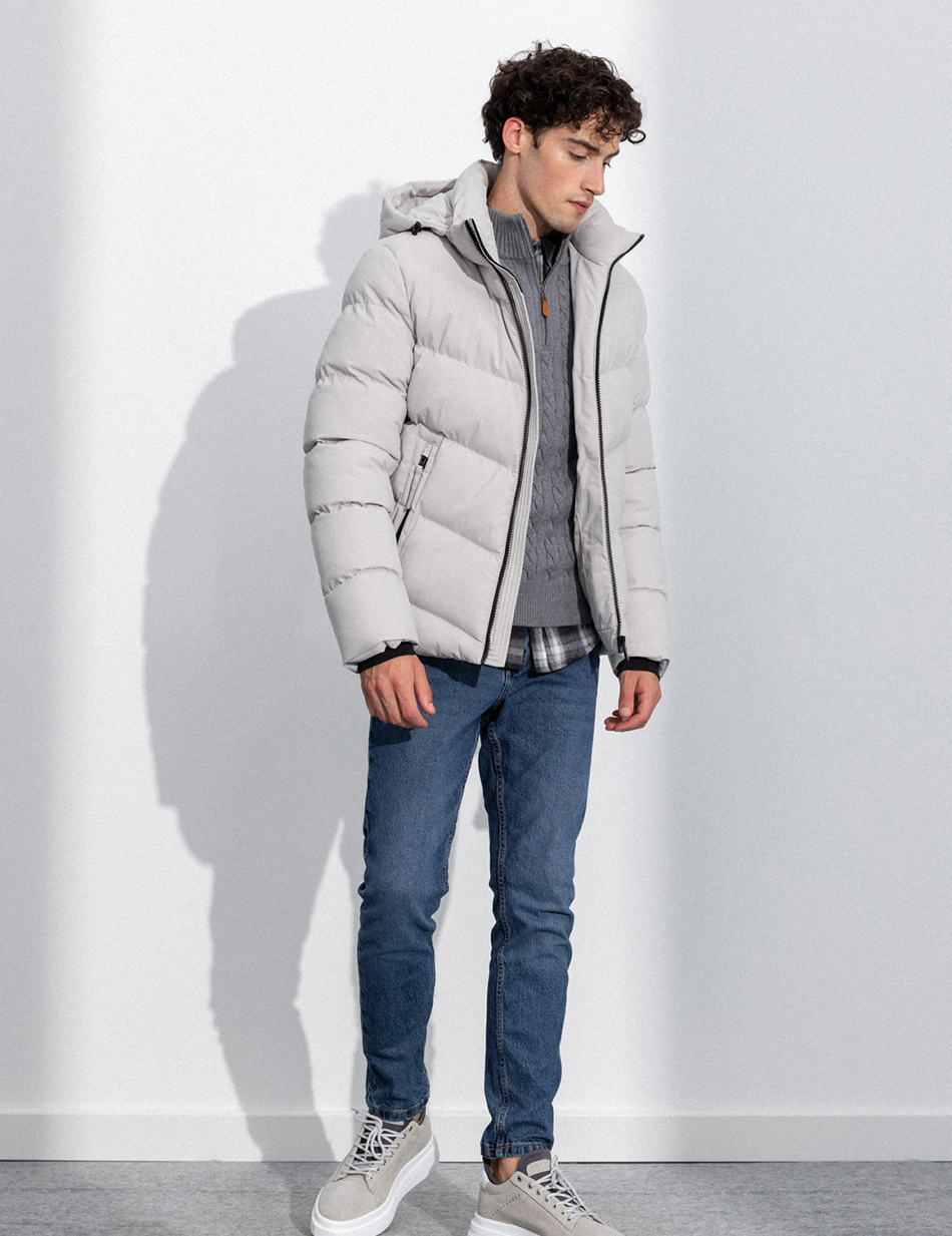 Splendid fashion ανδρικό κοντό μπουφάν με αποσπώμενη κουκούλα