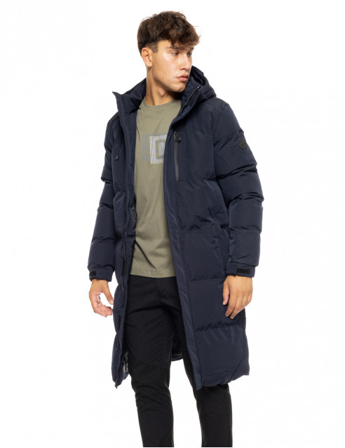 Splendid fashion ανδρικό μακρύ μπουφάν με ενσωματωμένη κουκούλα
