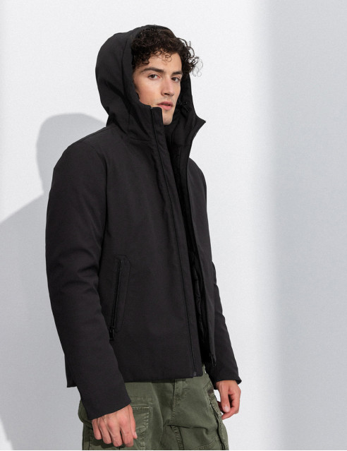 Splendid fashion ανδρικό κοντό μπουφάν με ενσωματωμένη κουκούλα